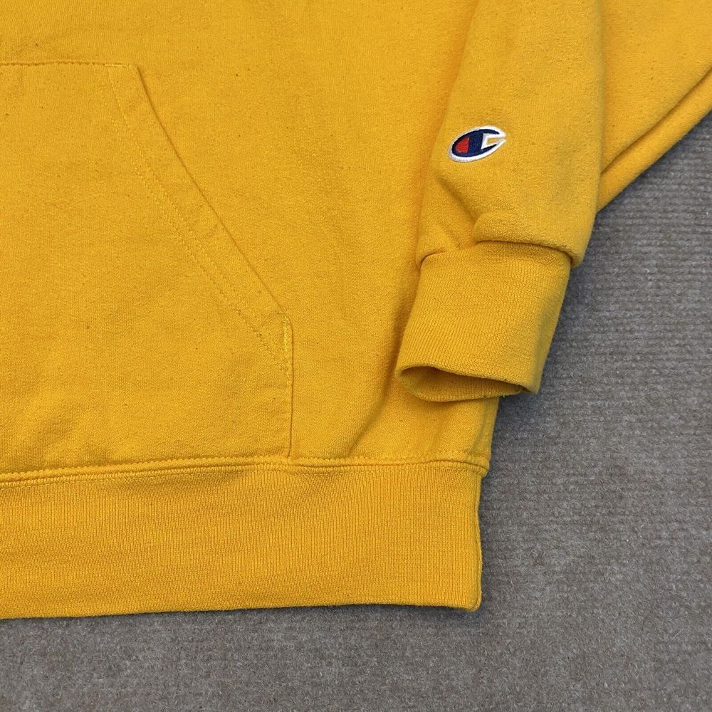 West Virginia Sweater Sweatshirt Mens Small Yellow Champion Eco Hoodie - Picture 3 of 10